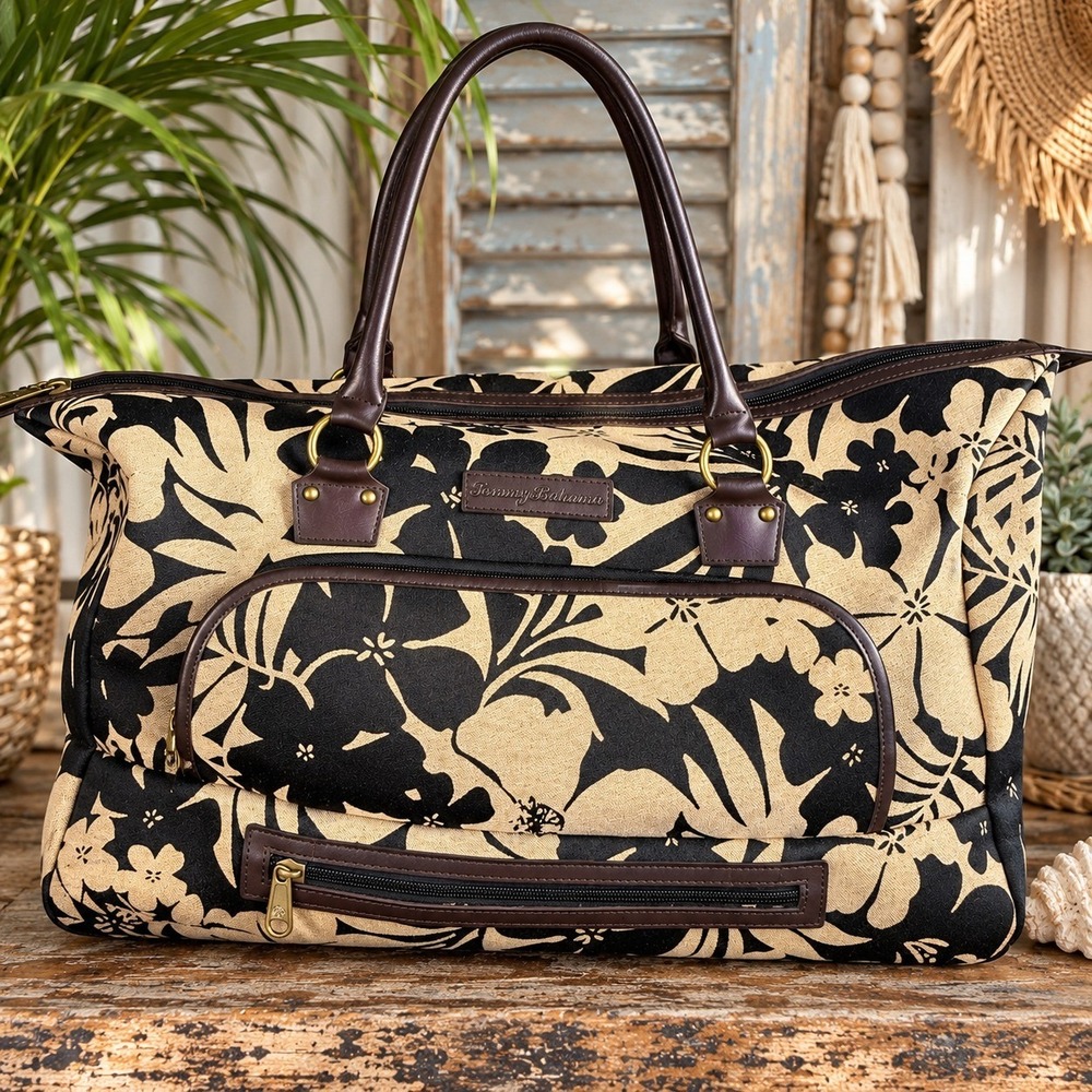 Tommy Bahama Large Floral Tote Weekender Bag